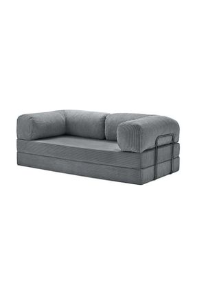 کاناپه طوسی مخمل Huga Metal - کد 927120624