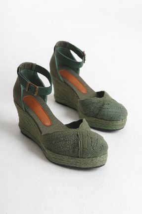 صندل خاکی زنانه پاشنه پر Elile Shoes - کد 927141716