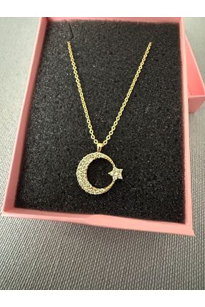 گردنبند جواهر زرد زنانه برنجی NAS fashion - کد 921381372