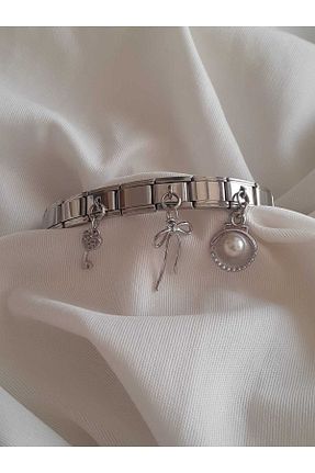 دستبند استیل (فولاد) متالیک زنانه استیل (فولاد) bijoux uniques - کد 927129549