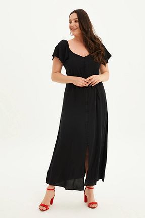 لباس سایز بزرگ مشکی زنانه بافتنی Myline - کد 113476375