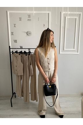 ست بالاتنه و پائین تنه زنانه بافتنی Butik - کد 927156997