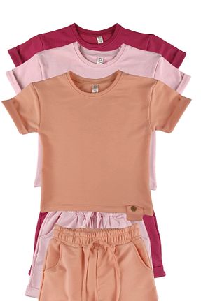 ست بالاتنه و پائین تنه رنگی زنانه پنبه ای MK Mukko Kids - کد 927174102