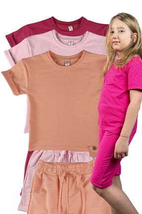 ست بالاتنه و پائین تنه رنگی زنانه پنبه ای MK Mukko Kids - کد 927174102