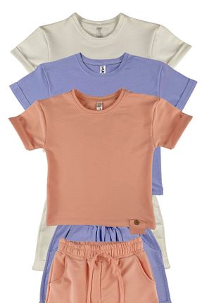 ست بالاتنه و پائین تنه رنگی زنانه پنبه ای MK Mukko Kids - کد 927184258