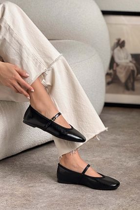 بابت مشکی زنانه چرم مصنوعی NİŞANTAŞI SHOES - کد 923533449