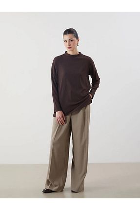 تونیک قهوه ای زنانه بافتنی LC Waikiki - کد 927197963