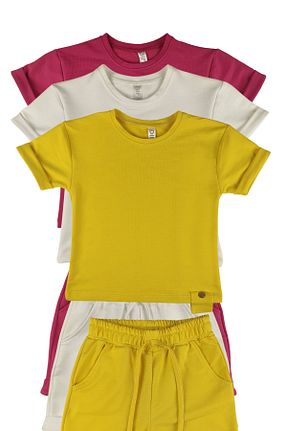 ست بالاتنه و پائین تنه رنگی زنانه پنبه ای MK Mukko Kids - کد 927166481