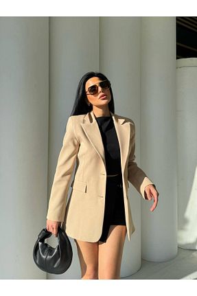 کت بلیزر بژ زنانه پلی استر Castivo Fashion - کد 927214668