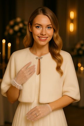 شال سفید زنانه پنبه ای Elegance Scarf - کد 786447774