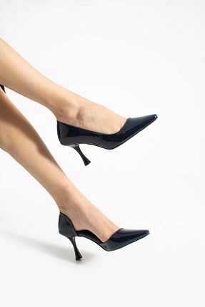 کفش استایلیتو سرمه ای پاشنه نازک Güllü Shoes - کد 927245193