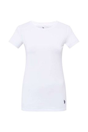 تیشرت سفید زنانه مودال - پنبه U.S. Polo Assn. - کد 927239969
