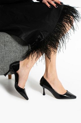 کفش استایلیتو مشکی پاشنه نازک Güllü Shoes - کد 927245158