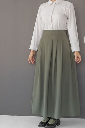 دامن خاکی زنانه پارچه hrmonny - کد 927255821