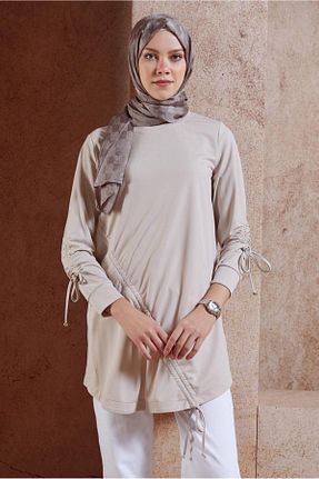 شال قهوه ای زنانه پلی استر Alvina - کد 852927062