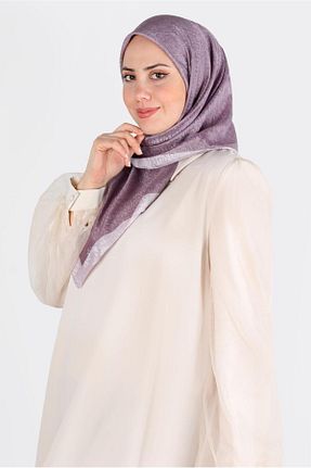 روسری بنفش پلی استر Alvina - کد 801708320