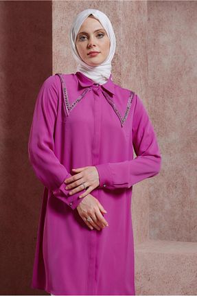 تونیک حجاب صورتی زنانه پلی استر Alvina - کد 822902697