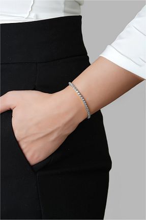دستبند نقره سفید زنانه 925 عیار So Chic - کد 861540143