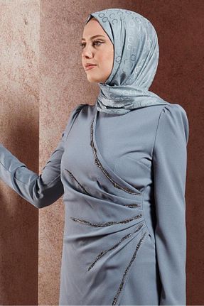 شال طوسی زنانه پلی استر Alvina - کد 871312349