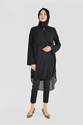 تونیک حجاب مشکی زنانه پلی استر Alvina - کد 872386682