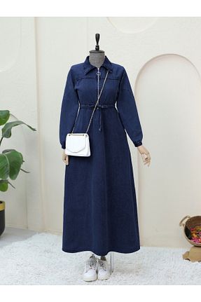 لباس حجاب سرمه ای زنانه رگولار Modamorfo - کد 927248118