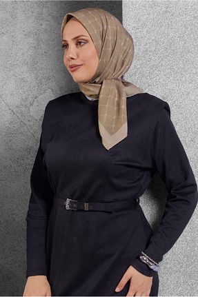 روسری قهوه ای پلی استر Alvina - کد 922278418