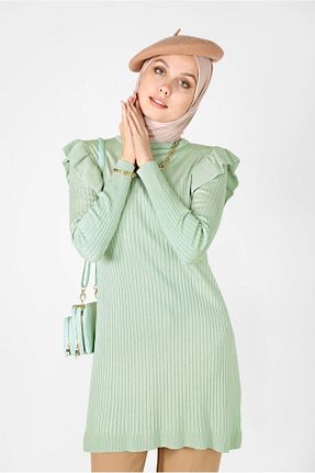 تونیک حجاب سبز زنانه مخلوط ویسکون Alvina - کد 804727739