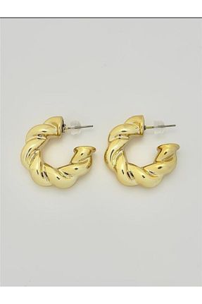 گوشواره جواهر زرد برنجی Fashionel - کد 927264948