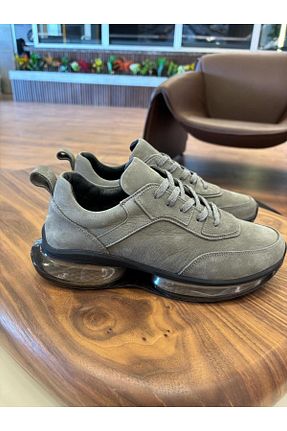 کفش اسنیکر طوسی مردانه چرم اصل Paulo - کد 927262872