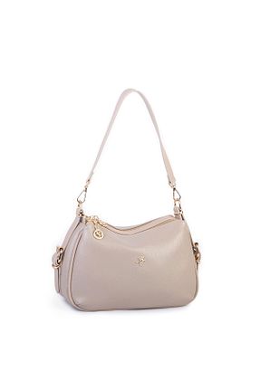 کیف پستچی بژ زنانه چرم مصنوعی Nas Bag - کد 927263310