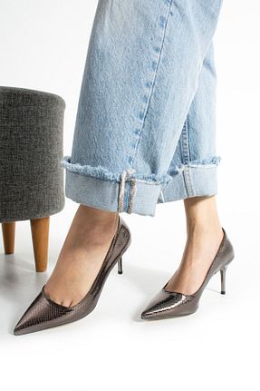 کفش استایلیتو متالیک پاشنه نازک Güllü Shoes - کد 927264307