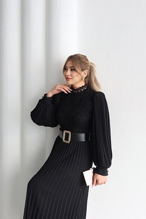 لباس مشکی زنانه بافتنی 1Moda1Tarz - کد 927291096