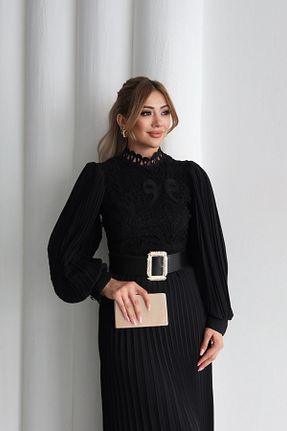 لباس مشکی زنانه بافتنی 1Moda1Tarz - کد 927291096