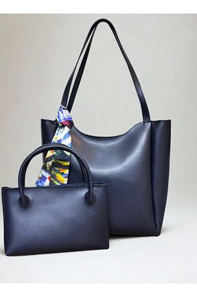 کیف دوشی سرمه ای زنانه چرم مصنوعی fular & bags - کد 924038791
