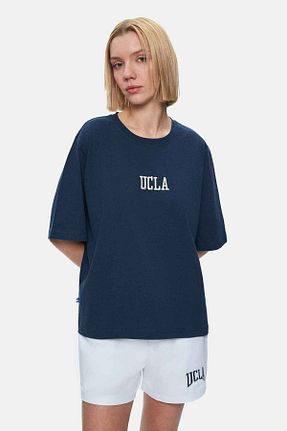 تیشرت سرمه ای زنانه رگولار Ucla - کد 858949257