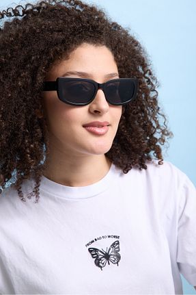 عینک آفتابی مشکی زنانه UV400 Eyesofia - کد 349336551