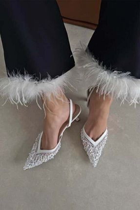 کفش پاشنه بلند کلاسیک سفید زنانه چرم مصنوعی wolk shoes - کد 927332475