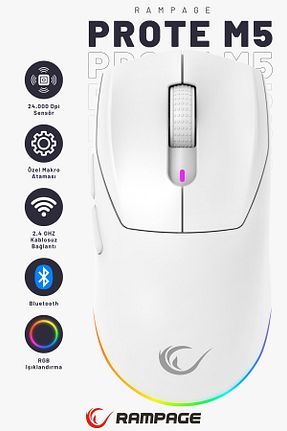 ماوس گیمر سفید 10000 - 15000 Dpi Rampage - کد 924189811