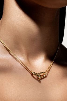 گردنبند استیل ( فولاد ) زرد فلزی RM Bijuteri - کد 927347711