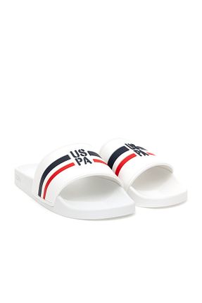 دمپائی سفید مردانه پاشنه تخت U.S. Polo Assn. - کد 927341374