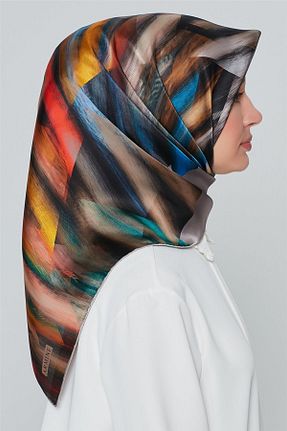 روسری بنفش کرپ ساتن ابریشم Armine - کد 69581412