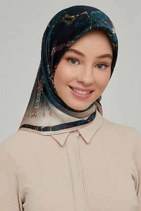 روسری طوسی کرپ ساتن ابریشم Armine - کد 148411939