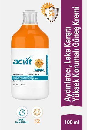 کرم ضد آفتاب صورت SPF 50 + Acvit - کد 926043678