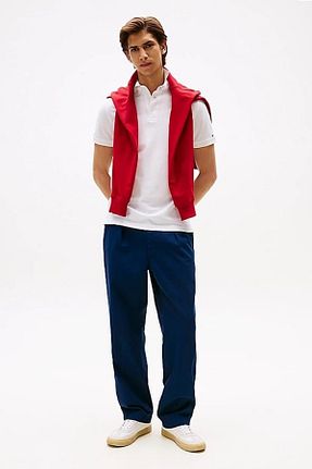 تیشرت سفید مردانه یقه پولو Tommy Hilfiger - کد 927341229
