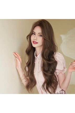کلاه گیس قهوه ای aura peruk - کد 927358219
