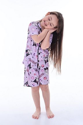 ست لباس راحتی بنفش بچه گانه چاپی MAXI DRY - کد 927364681
