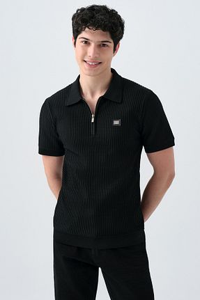 تیشرت اسپرت مشکی مردانه پلی استر Loft - کد 930214469