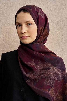 شال زرشکی زنانه پنبه ای ED Scarf - کد 927359278