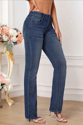 شلوار جین آبی زنانه پاچه لوله تفنگی CEDY DENIM - کد 444721569
