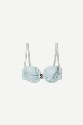 بالاتنه بیکینی آبی زنانه گلدار Bershka - کد 927357751